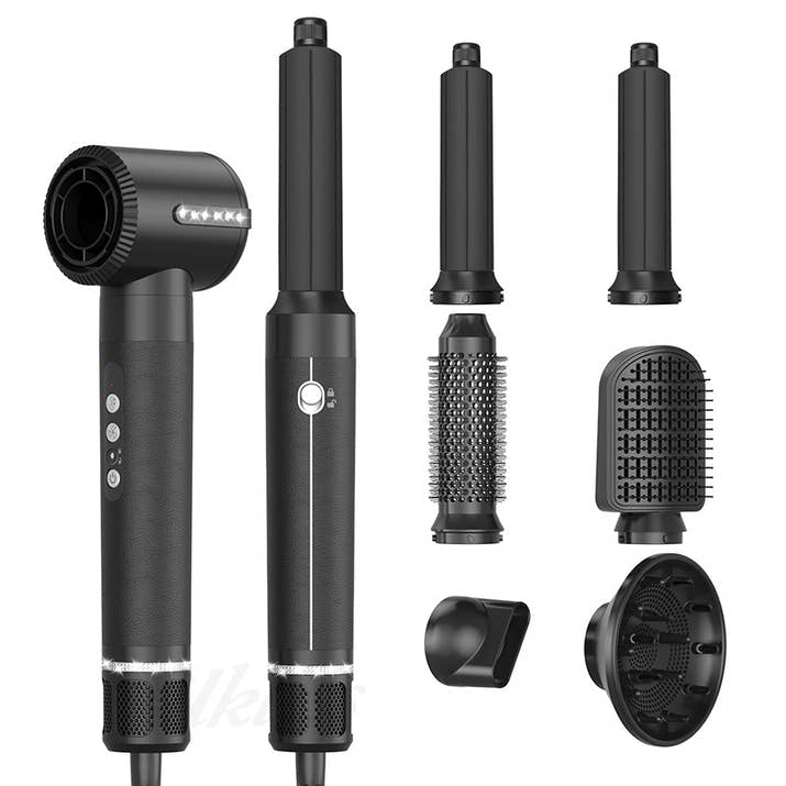 Multifunctional 7-in-1 hot air curling comb